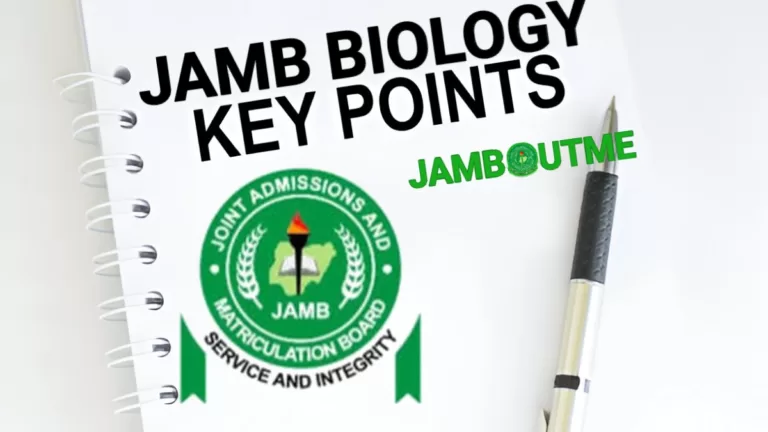 JAMB Biology Key Points | JAMB Key Points For Biology | Key Points In Biology For JAMB